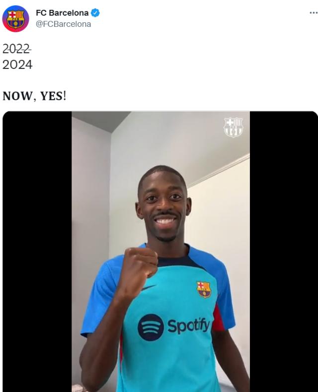 kaiyun-肥皂剧终于结束！官方：巴萨与登贝莱签订2年新合同